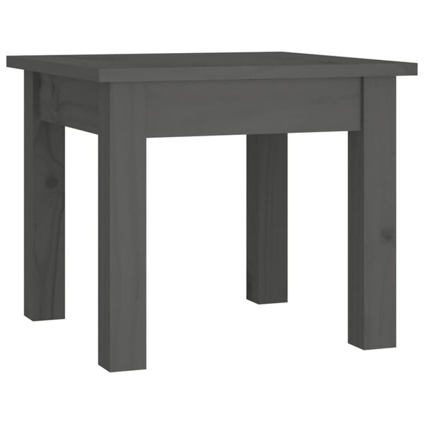 vidaXL Τραπεζάκι Σαλονιού Γκρι 35 x 35 x 30 εκ. από Μασίφ Ξύλο Πεύκου