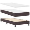 vidaXL Κρεβάτι box spring με στρώμα Σκούρο Καφέ 80 x 200 cm ύφασμα