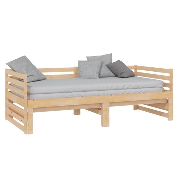 vidaXL Καναπές Κρεβάτι 2 x (90 x 200) εκ. από Μασίφ Ξύλο Πεύκου