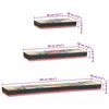 vidaXL &Rho;ά&phi;&iota;&alpha; &Tau;&omicron;ί&chi;&omicron;&upsilon; 3 pcs &Pi;&omicron;&lambda;ύ&chi;&rho;&omega;&mu;&omicron; 100 x 20 x 6 cm &Sigma;&tau;&epsilon;&rho;&epsilon;ό &xi;ύ&lambda;&omicron; &mu;ά&nu;&gamma;&kappa;&omicron;