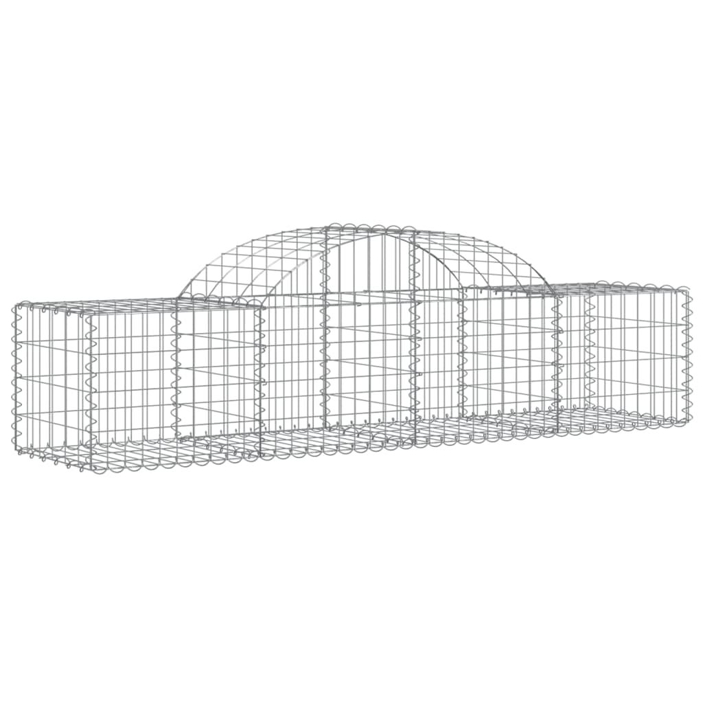vidaXL Συρματοκιβώτια Τοξωτά 10 τεμ. 200x50x40/60 εκ. Γαλβαν. Ατσάλι