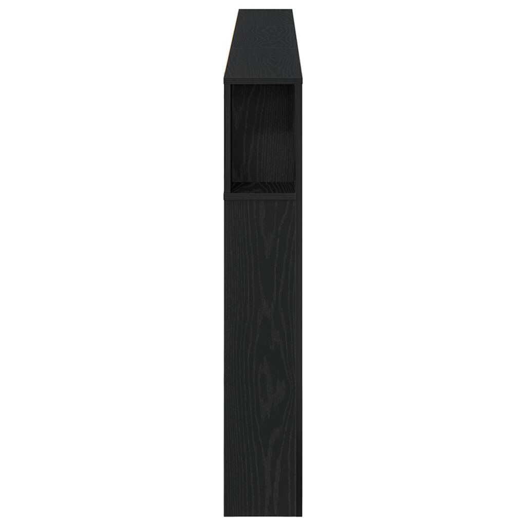 vidaXL Κεφαλάρι Ντουλάπα Μαύρη Δρυς 220x18,5x104,5 εκ
