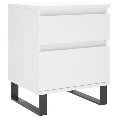 vidaXL Κομοδίνο Λευκό 40 x 35 x 50 εκ. από Επεξεργασμένο Ξύλο