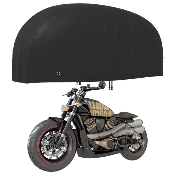 vidaXL Κουκούλα Μηχανής Μαύρη 220x95x110 εκ. Ύφασμα Oxford 210D