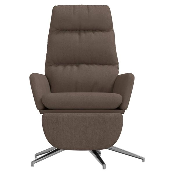 vidaXL Πολυθρόνα Relax με Υποπόδιο Taupe Υφασμάτινη