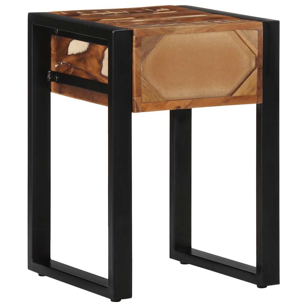 vidaXL Τραπεζάκι Πολύχρωμο 35x35x50 cm Ξύλο μασίφ αναγεννημένο