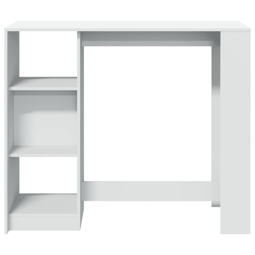 vidaXL Τραπέζι Κονσόλα με Ράφι Λευκό 124x46x103,5 εκ. Επεξεργ. Ξύλο