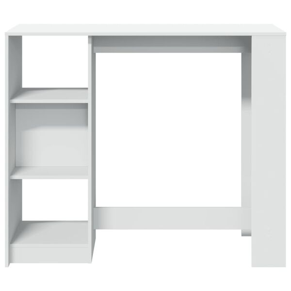 vidaXL Τραπέζι Κονσόλα με Ράφι Λευκό 124x46x103,5 εκ. Επεξεργ. Ξύλο