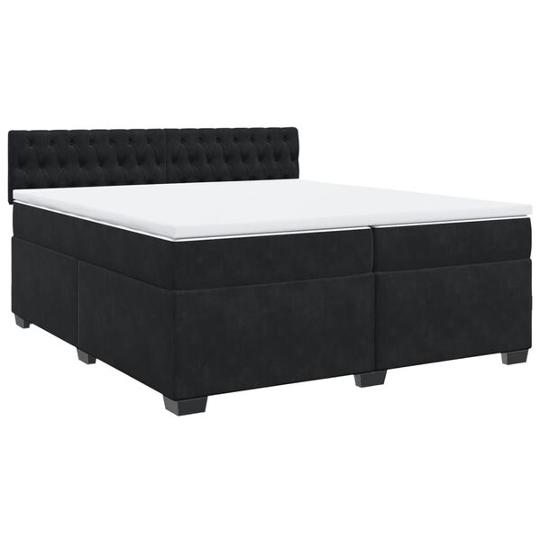 vidaXL &Kappa;&rho;&epsilon;&beta;ά&tau;&iota; Boxspring &mu;&epsilon; &Sigma;&tau;&rho;ώ&mu;&alpha; &Mu;&alpha;ύ&rho;&omicron; 200x200 &epsilon;&kappa;. &Beta;&epsilon;&lambda;&omicron;ύ&delta;&iota;&nu;&omicron;