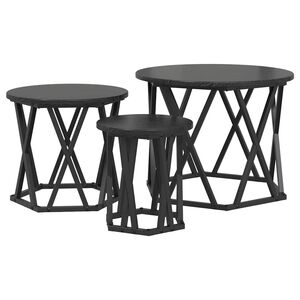 vidaXL &Kappa;&omicron;&mu;&omicron;&delta;ί&nu;&omicron; &Mu;&omicron;&nu;ά&delta;&alpha;&sigmaf; 3 pcs &Mu;&alpha;ύ&rho;&eta; &Omicron;&xi;&upsilon;ά &Mu;&eta;&chi;&alpha;&nu;&iota;&sigma;&mu;έ&nu;&omicron; &xi;ύ&lambda;&omicron; &kappa;&alpha;&iota; &alpha;&tau;&sigma;ά&lambda;&iota;