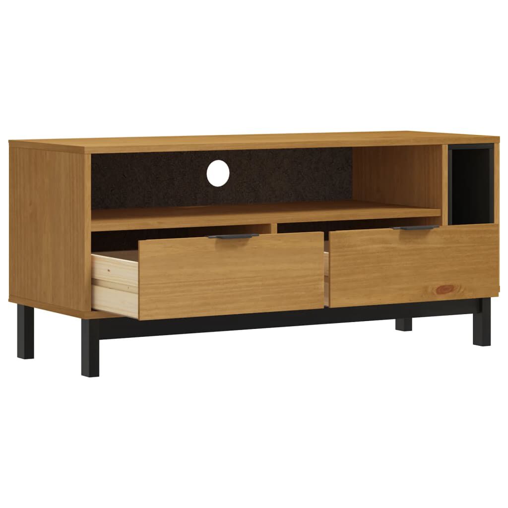 vidaXL Έπιπλο Τηλεόρασης FLAM 110 x 40 x 50 εκ. από Μασίφ Ξύλο Πεύκου