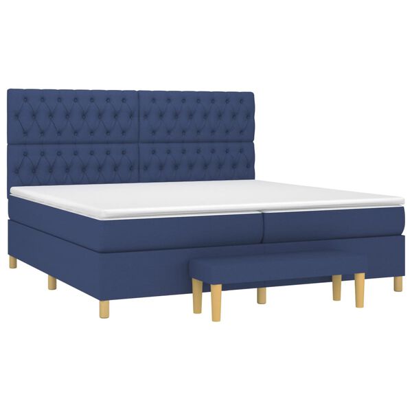 vidaXL &Kappa;&rho;&epsilon;&beta;ά&tau;&iota; Boxspring &mu;&epsilon; &Sigma;&tau;&rho;ώ&mu;&alpha; &Mu;&pi;&lambda;&epsilon; 200x200 &epsilon;&kappa;. &Upsilon;&phi;&alpha;&sigma;&mu;ά&tau;&iota;&nu;&omicron;