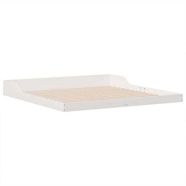 vidaXL Σκελετός Κρεβατιού Λευκό 200 x 200 cm Μασίφ ξύλο πεύκου