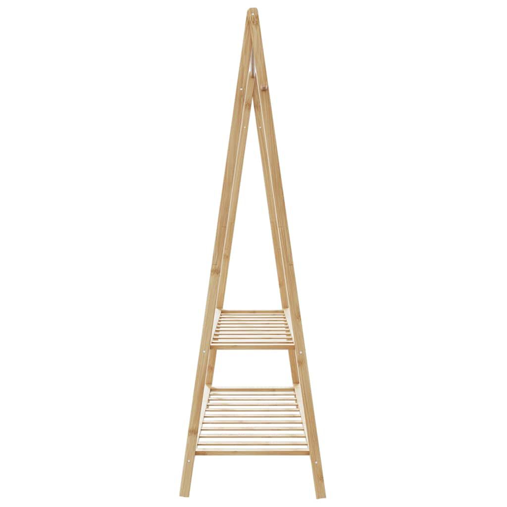 vidaXL Κρεμάστρα Ρούχων με Ράφια 132x45,5x150,5 εκ. Μπαμπού