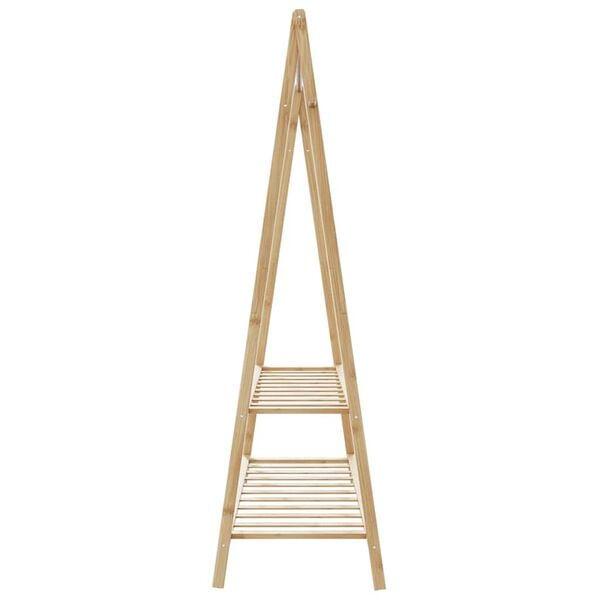 vidaXL Κρεμάστρα Ρούχων με Ράφια 132x45,5x150,5 εκ. Μπαμπού