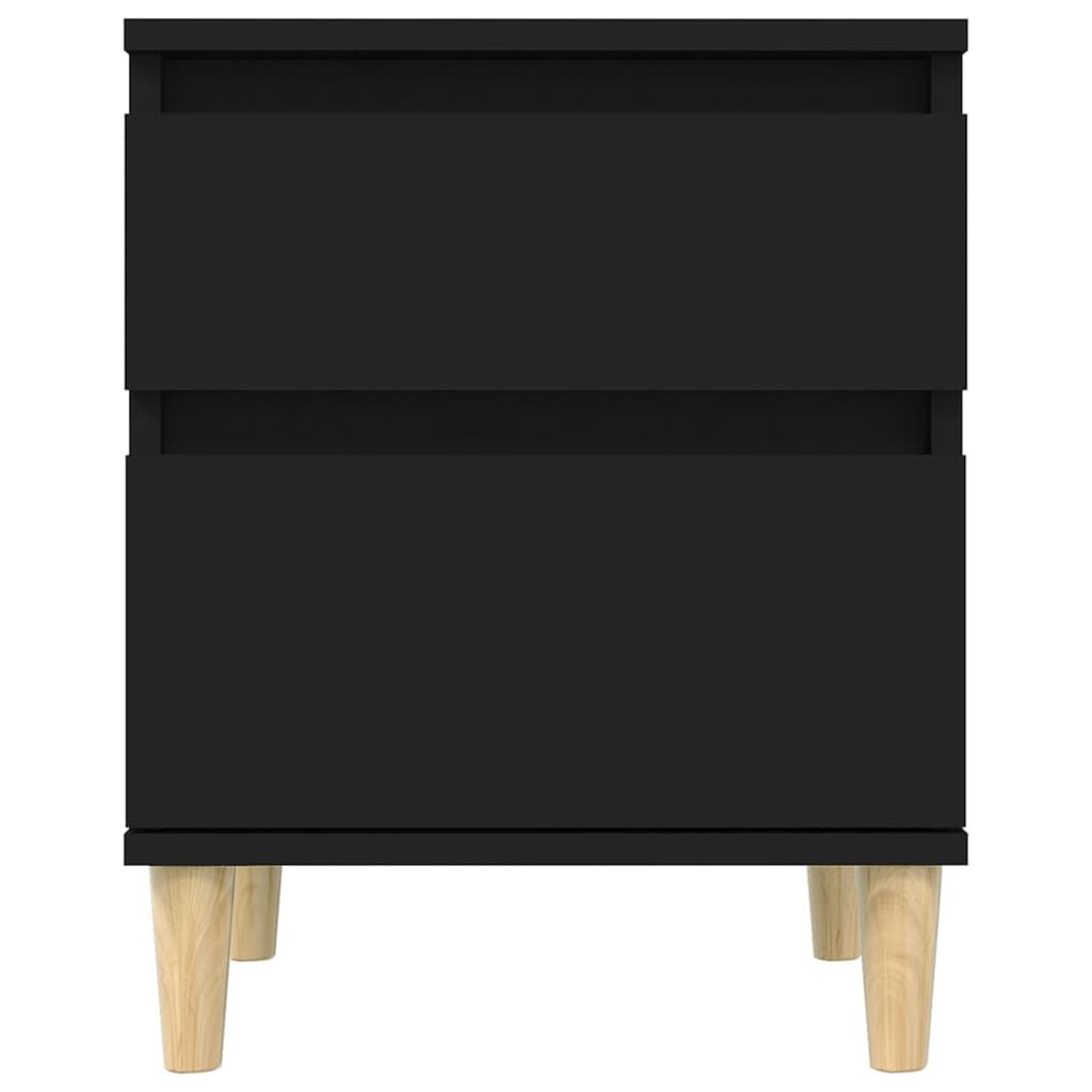 vidaXL Κομοδίνο Μαύρο 40 x 35 x 50 εκ.
