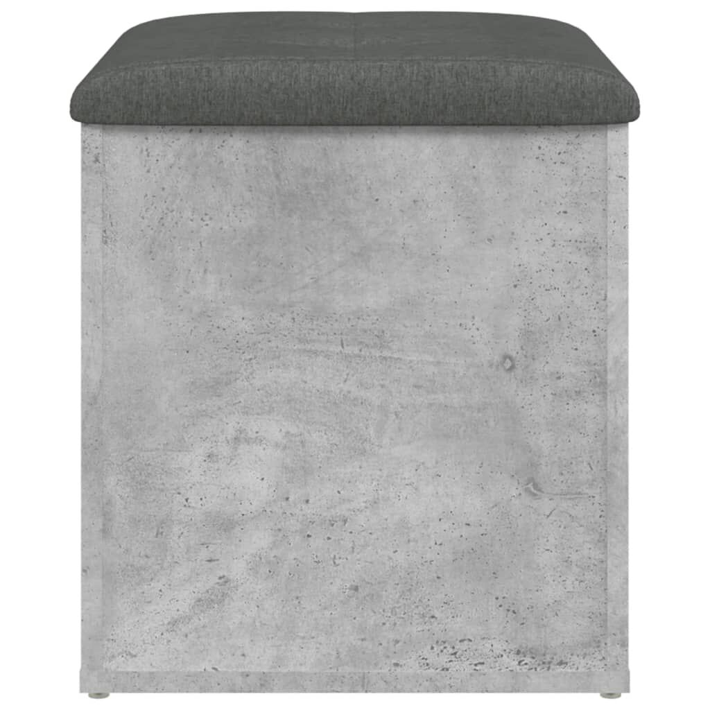 vidaXL Παγκάκι Αποθήκευσης Γκρι Σκυροδεμ. 42x42x45 εκ. Επεξεργ. Ξύλο