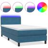 vidaXL &Kappa;&rho;&epsilon;&beta;ά&tau;&iota; Boxspring &mu;&epsilon; &Sigma;&tau;&rho;ώ&mu;&alpha; & LED &Sigma;&kappa;&omicron;ύ&rho;&omicron; &Mu;&pi;&lambda;&epsilon; 100x210 &epsilon;&kappa;. &Beta;&epsilon;&lambda;&omicron;ύ&delta;&iota;&nu;&omicron;