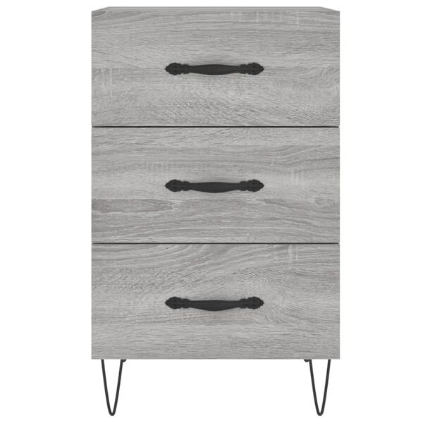 vidaXL Κομοδίνο Γκρι Sonoma 40 x 40 x 66 εκ. από Επεξεργασμένο Ξύλο