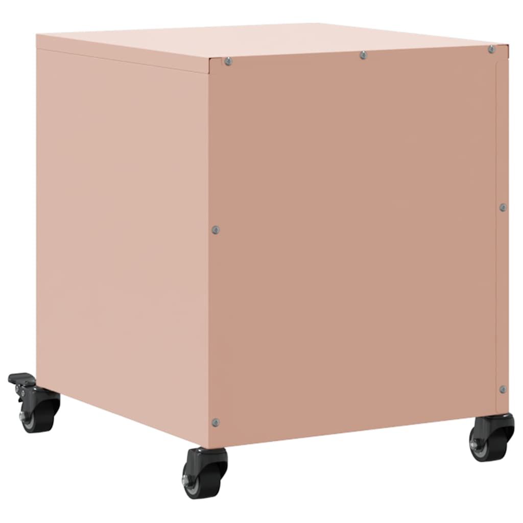 vidaXL Κομοδίνο Ροζ 36x38,5x43,5 εκ. από Χάλυβα