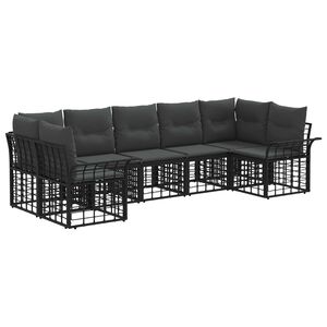 vidaXL &Sigma;&epsilon;&iota;&rho;ά &Kappa;&alpha;&nu;&alpha;&pi;έ &Epsilon;&xi;&omega;&tau;&epsilon;&rho;&iota;&kappa;&omicron;ύ 7 pcs &Mu;&alpha;ύ&rho;&omicron; &kappa;&alpha;&iota; &Sigma;&kappa;&omicron;ύ&rho;&omicron; &Gamma;&kappa;&rho;ί&zeta;&omicron;
