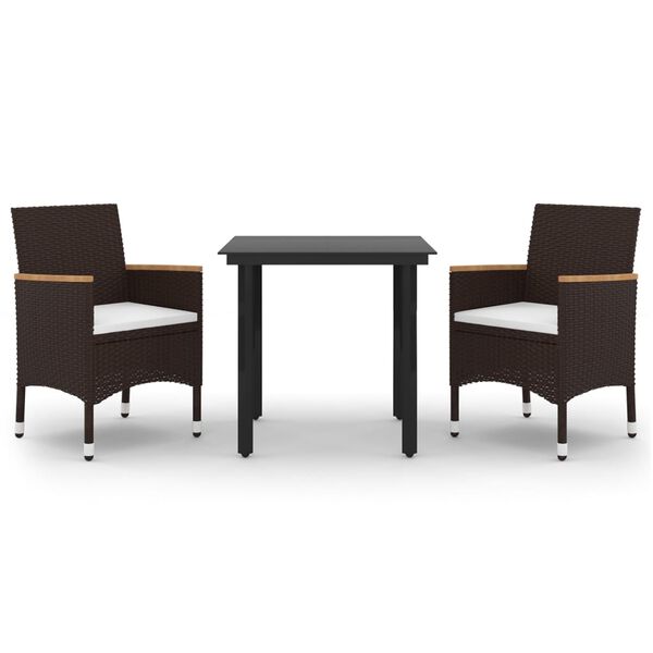 vidaXL &Sigma;&epsilon;&tau; &Tau;&rho;&alpha;&pi;&epsilon;&zeta;&alpha;&rho;ί&alpha;&sigmaf; &Kappa;ή&pi;&omicron;&upsilon; 3 &tau;&epsilon;&mu;. &Sigma;&upsilon;&nu;&theta;. &Rho;&alpha;&tau;ά&nu; & &Gamma;&upsilon;&alpha;&lambda;ί &mu;&epsilon; &Mu;&alpha;&xi;&iota;&lambda;ά&rho;&iota;&alpha;