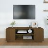 vidaXL Έπιπλο Τηλεόρασης Καφέ Μελί 110x35x40,5εκ από Μασίφ Ξύλο Πεύκου