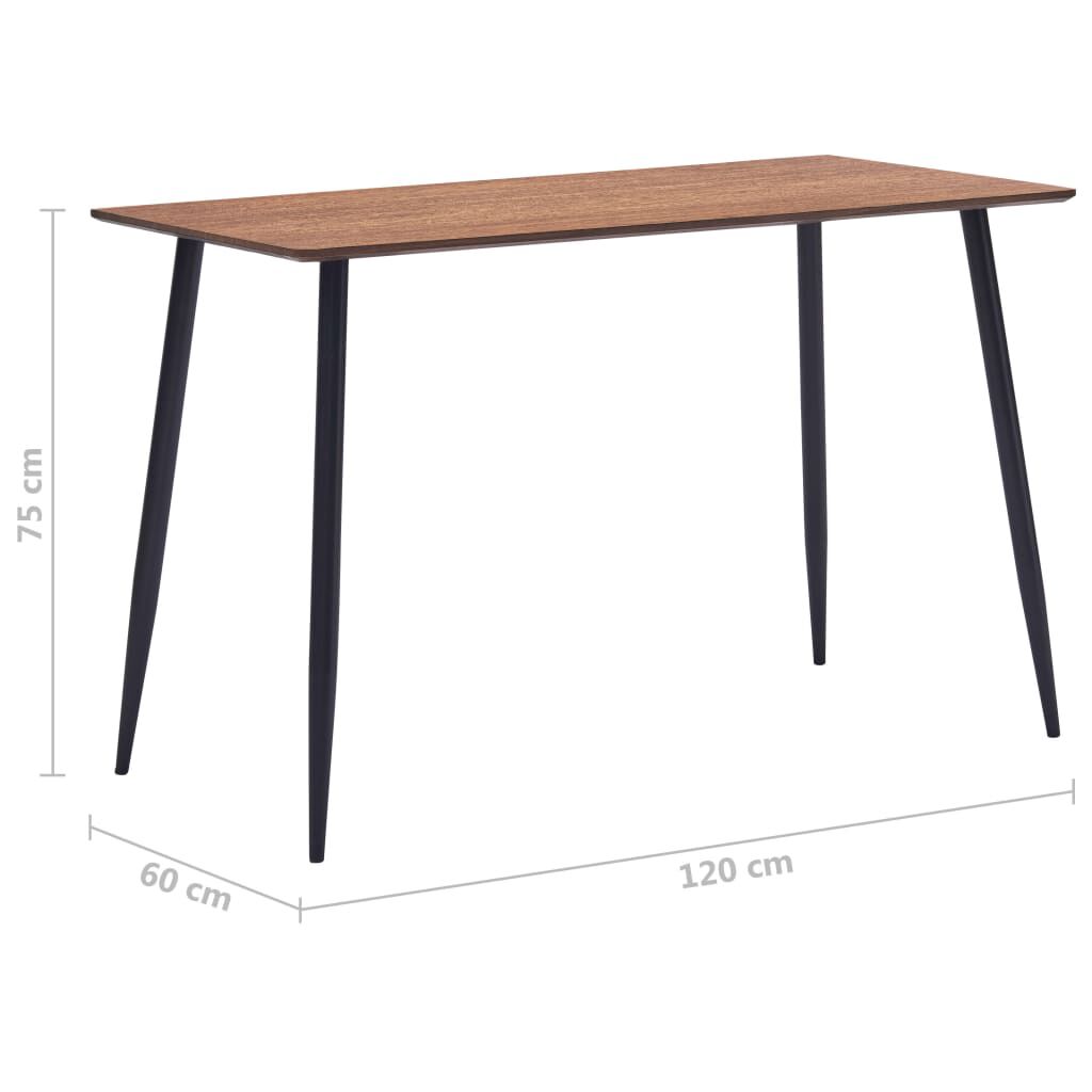 vidaXL Τραπεζαρία Καφέ 120 x 60 x 75 εκ. από MDF