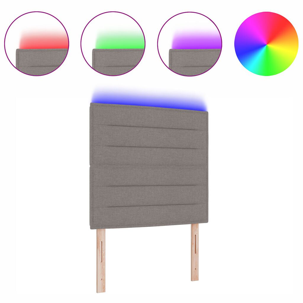 vidaXL LED Κεφαλάρι Σχεδίαση Γραμμών Ταπεί 80 εκ Υφάσμα