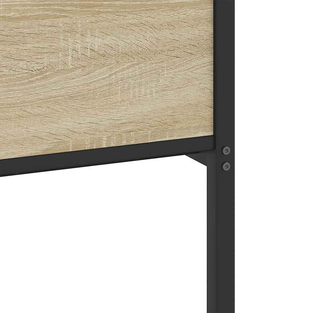 vidaXL Σκελετός Κρεβ. Χωρίς Στρώμα Sonoma Δρυς 193x203 εκ. Μεταλλικό