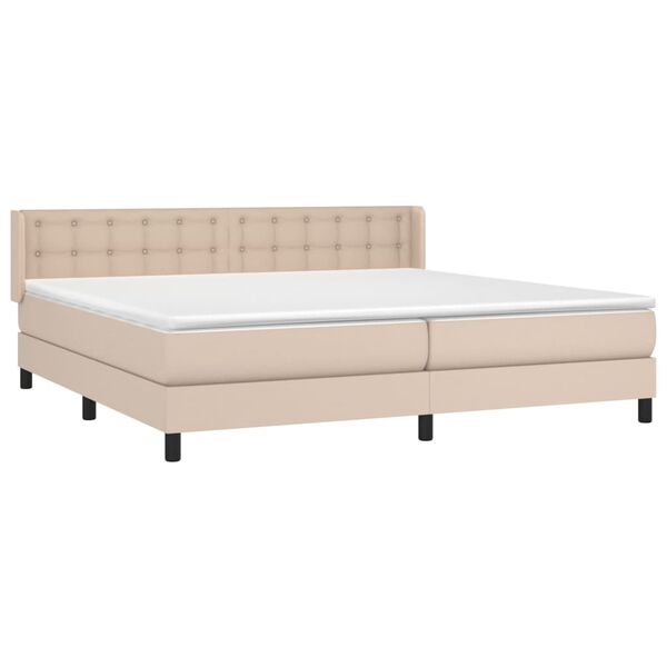 vidaXL &Kappa;&rho;&epsilon;&beta;ά&tau;&iota; Boxspring &mu;&epsilon; &Sigma;&tau;&rho;ώ&mu;&alpha; &Kappa;&alpha;&pi;&omicron;&upsilon;&tau;&sigma;ί&nu;&omicron; 200x200&epsilon;&kappa;.&alpha;&pi;ό &Sigma;&upsilon;&nu;&theta;.&Delta;έ&rho;&mu;&alpha;