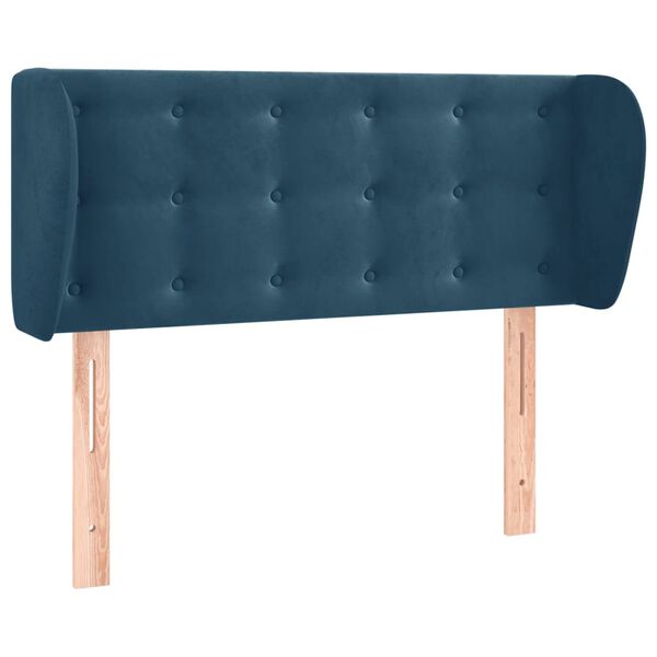 vidaXL Κεφαλάρι με Πτερύγια Σκούρο Μπλε 83x23x78/88 εκ. Βελούδινο