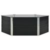 vidaXL Ζαρντινιέρα Ψηλή Ανθρακί 129x129x45 εκ. από Γαλβανισμένο Χάλυβα