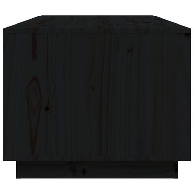 vidaXL Τραπεζάκι Σαλονιού Μαύρο 100x50x41 εκ. από Μασίφ Ξύλο Πεύκου