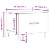 vidaXL Τραπεζάκια Σαλονιού 2 τεμ Καπνιστή Oak 50x50x40 εκ Επεξ. Ξύλο