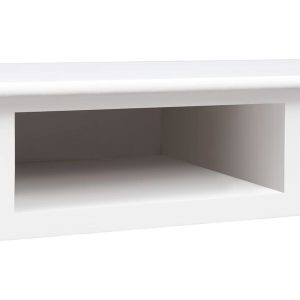 vidaXL Γραφείο Λευκό 108 x 45 x 76 εκ. από Μασίφ Ξύλο Παυλώνιας