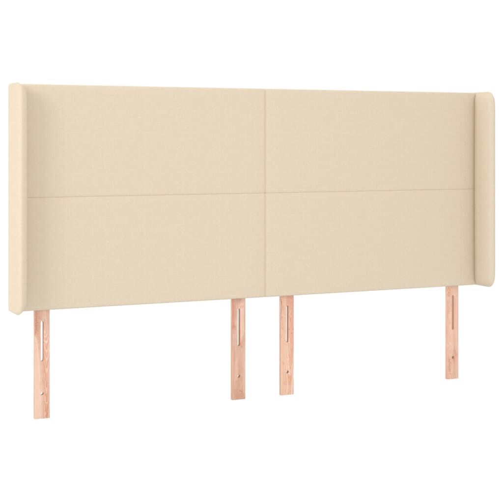 vidaXL Κεφαλάρι με Πτερύγια Κρεμ 183x16x118/128 εκ. Υφασμάτινο