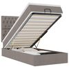 vidaXL &Omicron;&theta;&omega;&mu;&alpha;&nu;&iota;&kappa;ό &kappa;&rho;&epsilon;&beta;ά&tau;&iota; &mu;&epsilon; &sigma;&tau;&rho;ώ&mu;&alpha; & LEDs Taupe 90x190cm ύ&phi;&alpha;&sigma;&mu;&alpha;