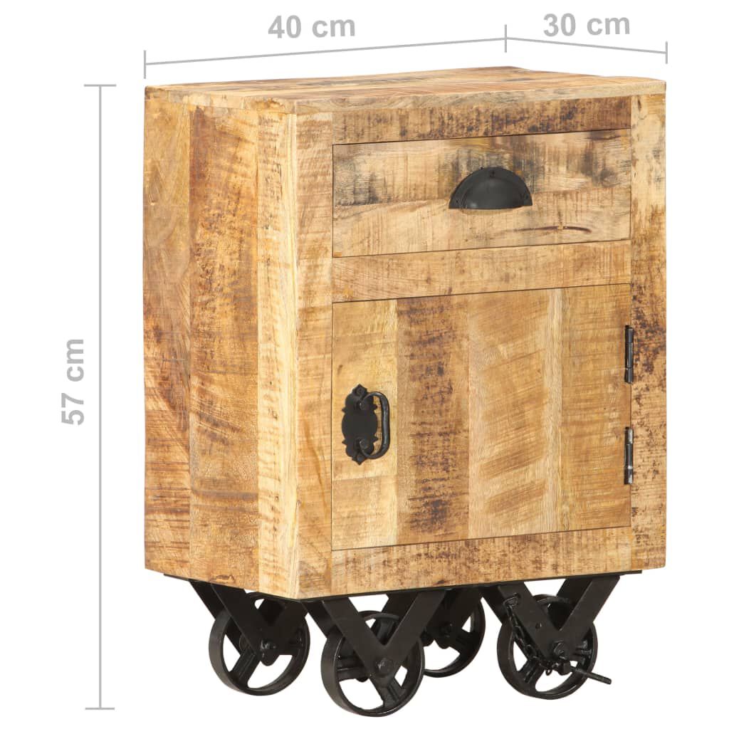 vidaXL Κομοδίνο 40 x 30 x 57 εκ από Μασίφ Ξύλο Μάνγκο