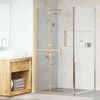 vidaXL Τοίχος ντους Walk-in Χρυσό και διαφανές 70 x 190 cm