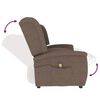 vidaXL Πολυθρόνα Μασάζ Τριθέσια Ανακλινόμενη Taupe Υφασμάτινη