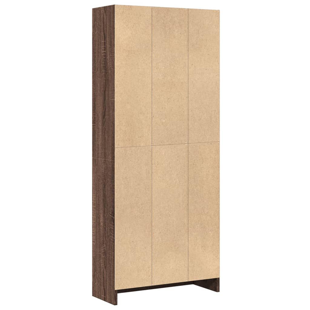 vidaXL Βιβλιοθήκη Καφέ Δρυς 60x24x143 εκ. από Επεξεργασμένο Ξύλο