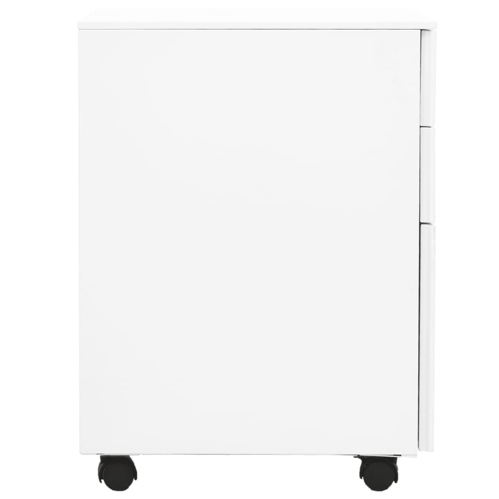 vidaXL Αρχειοθήκη Φορητή Λευκή 39 x 45 x 60 εκ. Ατσάλινη
