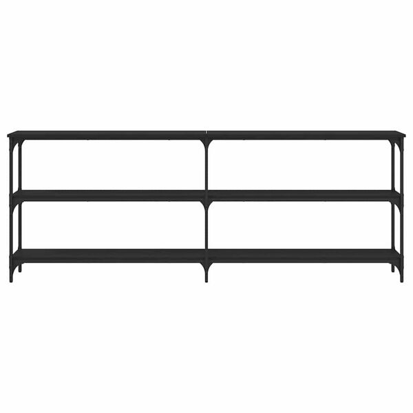 vidaXL Τραπέζι Κονσόλα Μαύρο 200x29x75 εκ. Επεξεργασμένο Ξύλο