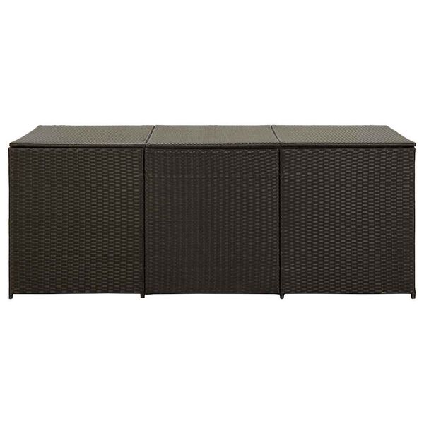 vidaXL Κουτί Αποθήκευσης Κήπου Καφέ 180x90x70 εκ. από Συνθετικό Ρατάν