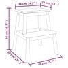 vidaXL Σκαμπό με 2 Σκαλοπάτια 40x38x50 εκ. από Μασίφ Ξύλο Ακακίας
