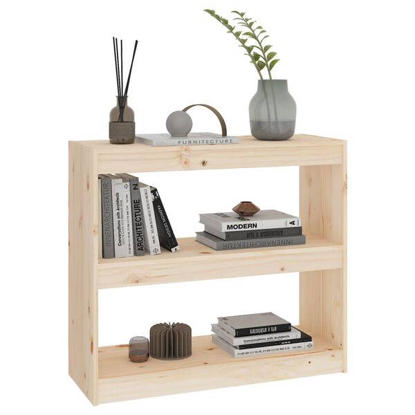 vidaXL Βιβλιοθήκη/Διαχωριστικό Χώρου 80x30x71,5 εκ. Μασίφ Ξύλο Πεύκου
