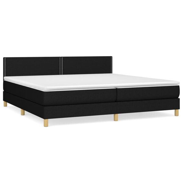 vidaXL &Kappa;&rho;&epsilon;&beta;ά&tau;&iota; Boxspring &mu;&epsilon; &Sigma;&tau;&rho;ώ&mu;&alpha; &Mu;&alpha;ύ&rho;&omicron; 200x200 &epsilon;&kappa;. &Upsilon;&phi;&alpha;&sigma;&mu;ά&tau;&iota;&nu;&omicron;