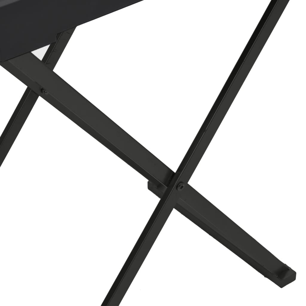 vidaXL Τραπέζι Πτυσσόμενο Μαύρο 48 x 34 x 61 εκ. από MDF