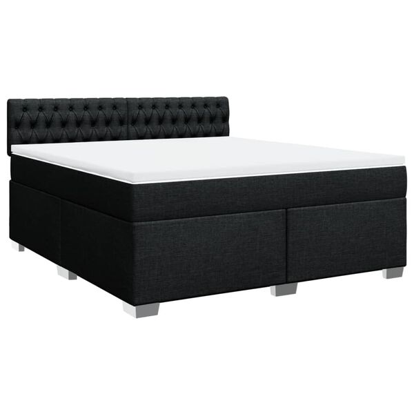vidaXL &Kappa;&rho;&epsilon;&beta;ά&tau;&iota; Boxspring &mu;&epsilon; &Sigma;&tau;&rho;ώ&mu;&alpha; &Mu;&alpha;ύ&rho;&omicron; 180x200 &epsilon;&kappa;. &Upsilon;&phi;&alpha;&sigma;&mu;ά&tau;&iota;&nu;&omicron;